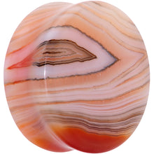 将图片加载到图库查看器，Natural Red Line Agate Stone Saddle Plug Set
