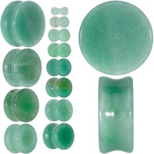 将图片加载到图库查看器，Natural Green Aventurine Stone Saddle Plug Set
