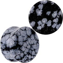 将图片加载到图库查看器，Natural Black White Snowflake Obsidian Saddle Plug Set
