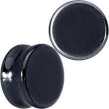 将图片加载到图库查看器，Natural Black Hematite Stone Saddle Plug Set
