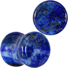 Load image into Gallery viewer, Natural Blue Lapis Stone Saddle Plug Set
