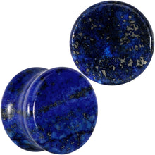 Load image into Gallery viewer, Natural Blue Lapis Stone Saddle Plug Set
