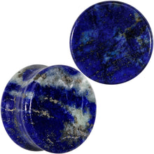 Load image into Gallery viewer, Natural Blue Lapis Stone Saddle Plug Set
