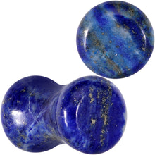 Load image into Gallery viewer, Natural Blue Lapis Stone Saddle Plug Set
