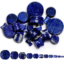Load image into Gallery viewer, Natural Blue Lapis Stone Saddle Plug Set
