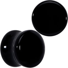 Load image into Gallery viewer, Natural Black Agate Stone Saddle Plug Set
