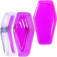 将图片加载到图库查看器，Aurora Purple Cloudy Quartz Stone Coffin Double Flare Plug Set
