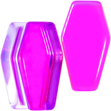 将图片加载到图库查看器，Aurora Purple Cloudy Quartz Stone Coffin Double Flare Plug Set
