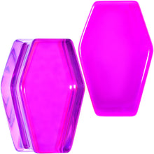 将图片加载到图库查看器，Aurora Purple Cloudy Quartz Stone Coffin Double Flare Plug Set
