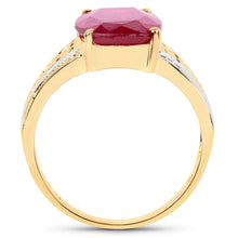 将图片加载到图库查看器，7.50 Carat Glass Filled Ruby .925 Sterling Silver Ring
