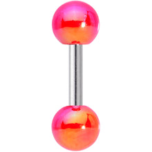 Load image into Gallery viewer, 16G 1/4 Pink Orange Pearlescent Acrylic Cartilage Tragus Barbell
