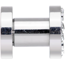 将图片加载到图库查看器，4G Clear Gem Concentric Circles Screw Fit Plug Set
