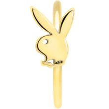Load image into Gallery viewer, 20G 5/16 Gold Tone Licensed Playboy Bunny Nose Hoop

