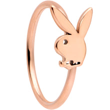 Load image into Gallery viewer, 20G 5/16 Rose Gold Tone Licensed Playboy Bunny Nose Hoop
