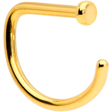 Load image into Gallery viewer, 18G 5/16 Gold Tone Grade 23 Titanium D Shape Nose Hoop
