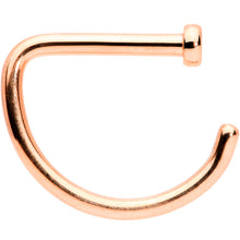 Load image into Gallery viewer, 18G 5/16 Rose Gold Tone Grade 23 Titanium D Shape Nose Hoop
