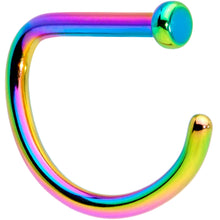 将图片加载到图库查看器，18G 5/16 Rainbow Grade 23 Titanium D Shape Nose Hoop
