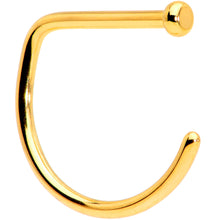 Load image into Gallery viewer, 18G 3/8 Gold Tone G23 Implant Grade Titanium D Shape Nose Hoop
