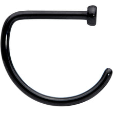 Load image into Gallery viewer, 20G 5/16 Black Implant Grade Titanium D Shape Nose Hoop
