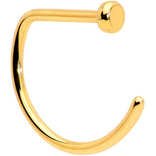 Load image into Gallery viewer, 20G 5/16 Gold Tone Implant Grade Titanium D Shape Nose Hoop
