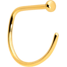 Load image into Gallery viewer, 20G 3/8 Gold Tone Implant Grade Titanium D Shape Nose Hoop
