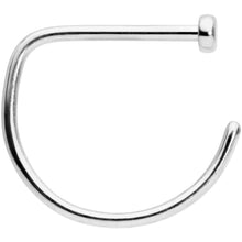 Load image into Gallery viewer, 20G 3/8 Implant Grade Titanium D Shape Nose Hoop
