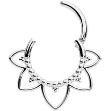 Load image into Gallery viewer, 16G 5/16 Open Petal Flower Hinged Segment Ring
