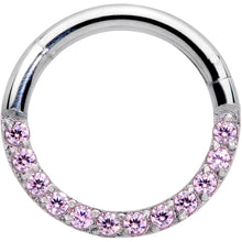 将图片加载到图库查看器，16G 5/16 Pink Gem Paved Elegance Hinged Segment Ring
