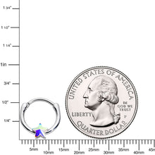 Load image into Gallery viewer, 16G 3/8 Aurora Gem Simple Star Cartilage Clicker
