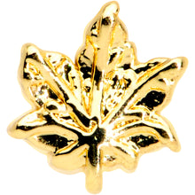 Load image into Gallery viewer, 16G 5/16 Gold Tone Pot Leaf Labret Monroe Tragus
