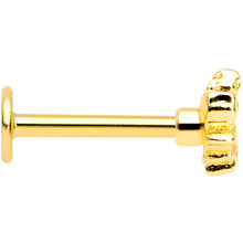 Load image into Gallery viewer, 16G 5/16 Gold Tone Pot Leaf Labret Monroe Tragus
