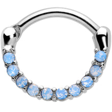 Load image into Gallery viewer, 16G 5/16 Light Blue Gem Paved Cartilage Clicker
