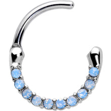 Load image into Gallery viewer, 16G 5/16 Light Blue Gem Paved Cartilage Clicker

