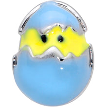 Load image into Gallery viewer, 16G 1/4 Black Blue Easter Egg Chick Cartilage Tragus Earring
