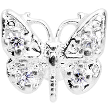 Load image into Gallery viewer, 16G 5/16 Clear Gem Butterfly Labret Monroe Tragus
