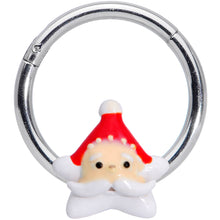 Load image into Gallery viewer, 16G 3/8 Santas Beard Christmas Hinged Segment Ring
