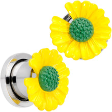 将图片加载到图库查看器，Yellow Daisy Flower Screw Fit Plug Set

