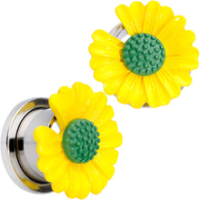 将图片加载到图库查看器，Yellow Daisy Flower Screw Fit Plug Set
