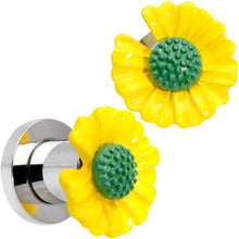 将图片加载到图库查看器，Yellow Daisy Flower Screw Fit Plug Set
