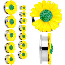 将图片加载到图库查看器，Yellow Daisy Flower Screw Fit Plug Set
