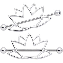 Load image into Gallery viewer, 14G 3/4 Open Lotus Flower Nipple Shield Set
