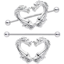 将图片加载到图库查看器，14G 13/16 Dragons Heart Nipple Shield Set
