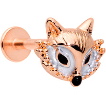 Load image into Gallery viewer, 16G 5/16 Rose Gold Tone Fashion Fox Labret Monroe Tragus
