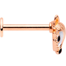 Load image into Gallery viewer, 16G 5/16 Rose Gold Tone Fashion Fox Labret Monroe Tragus
