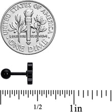 Load image into Gallery viewer, 16G 20G Black Halloween Cartilage Labret Nose Ring Set of 3
