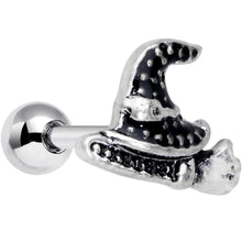 Load image into Gallery viewer, 16G 1/4 Broom Witch Hat Halloween Cartilage Tragus Earring
