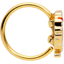 Load image into Gallery viewer, 20G 5/16 Gold Tone Turkey Thanksgiving Nose Hoop
