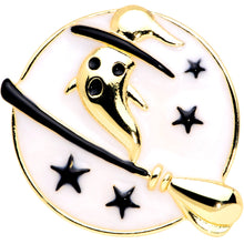 将图片加载到图库查看器，White Witch Ghost Broom Halloween Double Flare Plug Set
