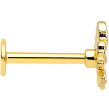 Load image into Gallery viewer, 16G 5/16 Gold Tone Lovely Autumn Leaf Trio Labret Monroe Tragus
