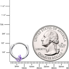 将图片加载到图库查看器，16G 3/8 Clear Gem Purple Easter Bunny Cartilage Clicker
